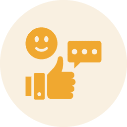 Smiley face and thumbs up icon